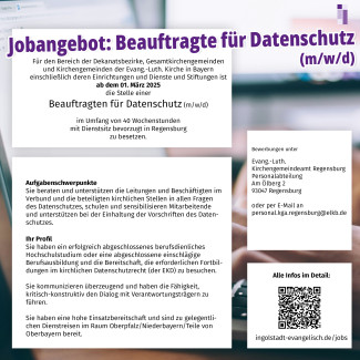 Stellenauschreibung Datenschutzbeauftragter